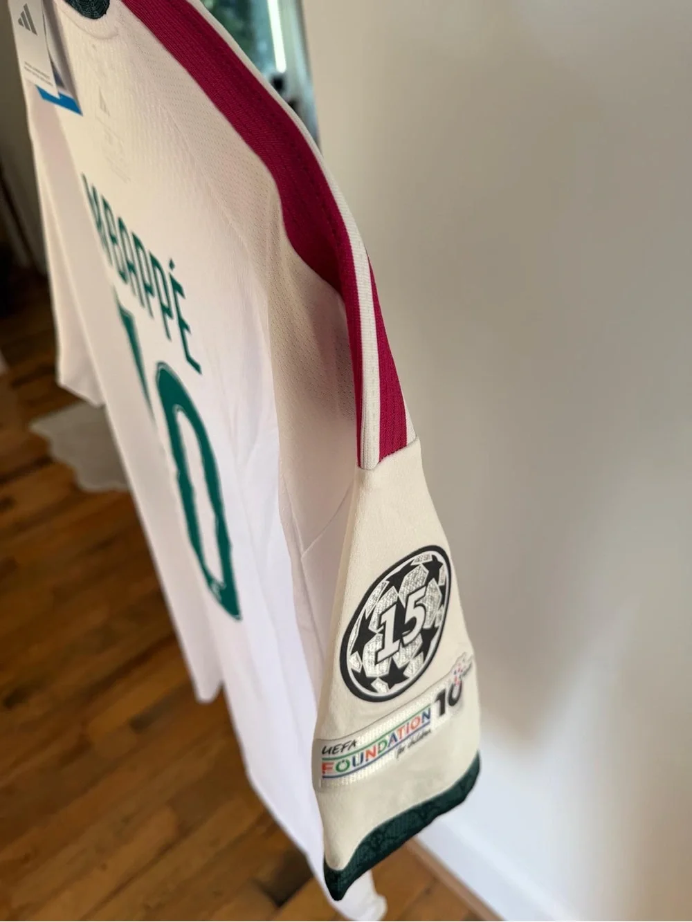 adidas Real Madrid Home Jersey in White with Pink & Green Accents